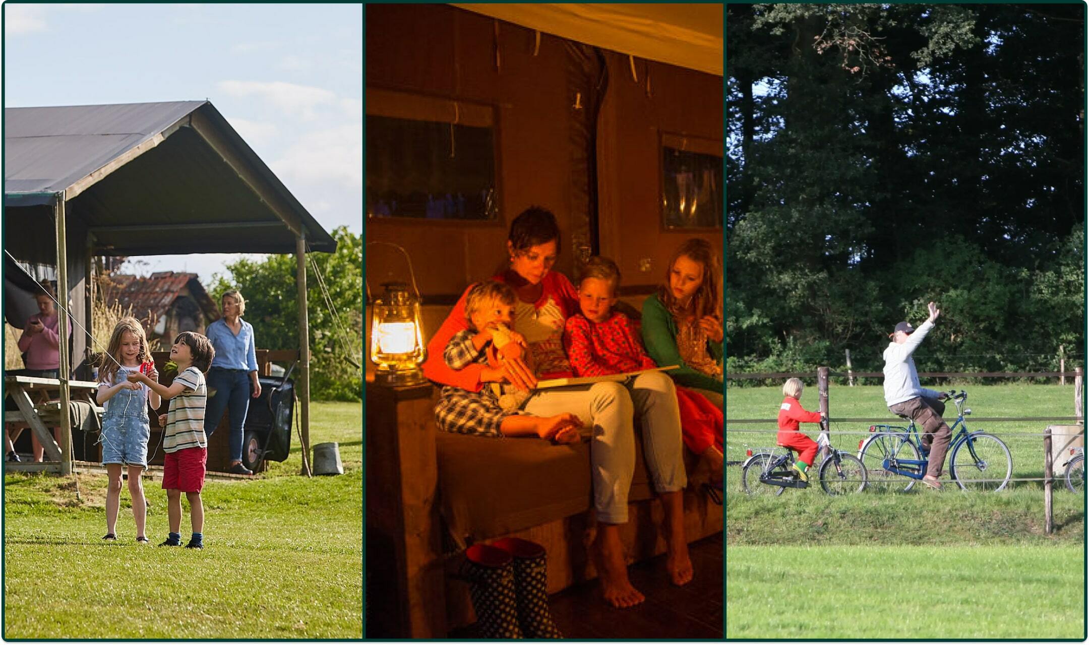 Moments en famille à la ferme.